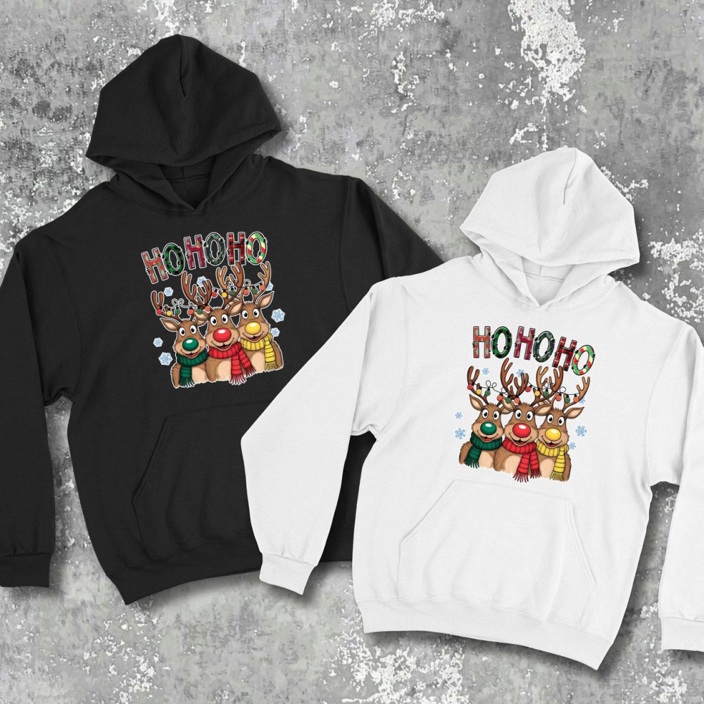 Парні худі з принтом - Ho Ho Ho!