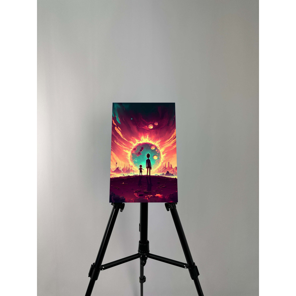 Картина на металі - Рік та Морті!