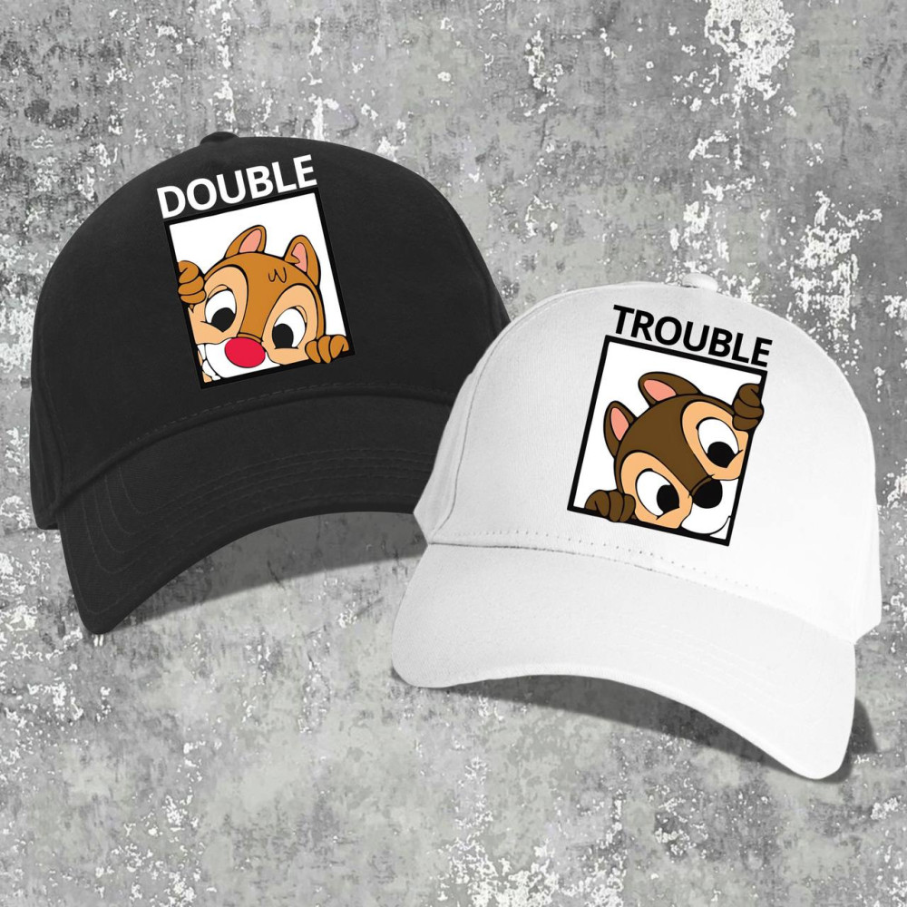 Парні бейсболки з принтом - Double&Trouble