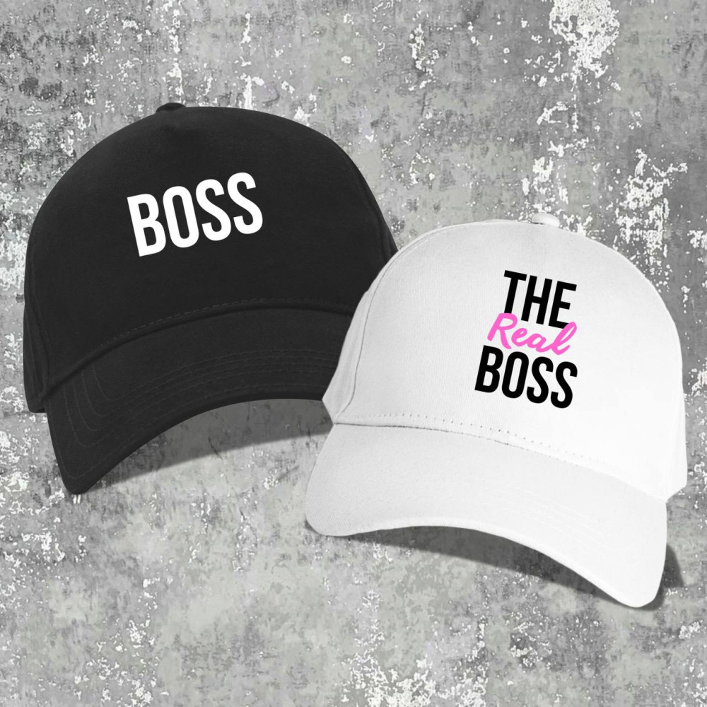 Парні бейсболки з принтом - Boss!
