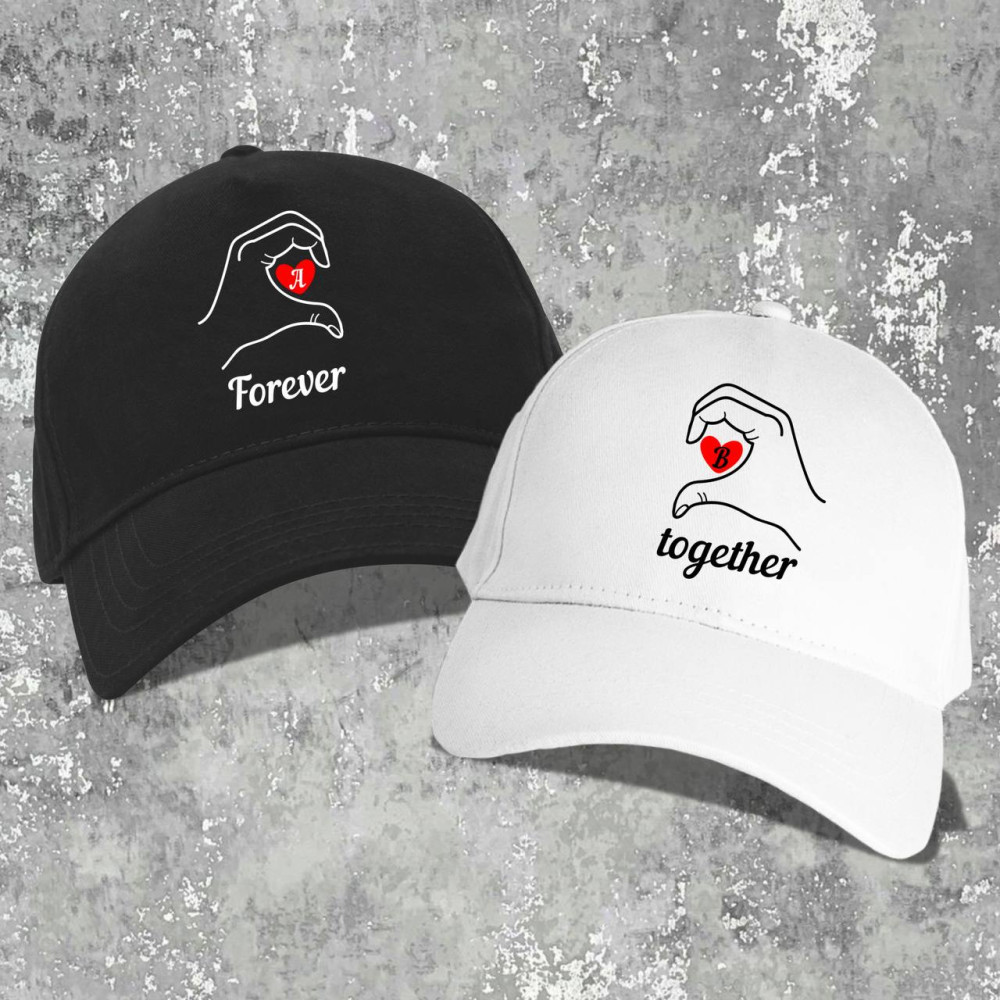Парні бейсболки з принтом - Forever\together!