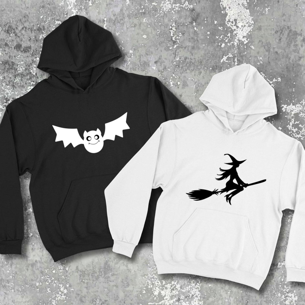 Парные худи с принтом - Хэллоуин!