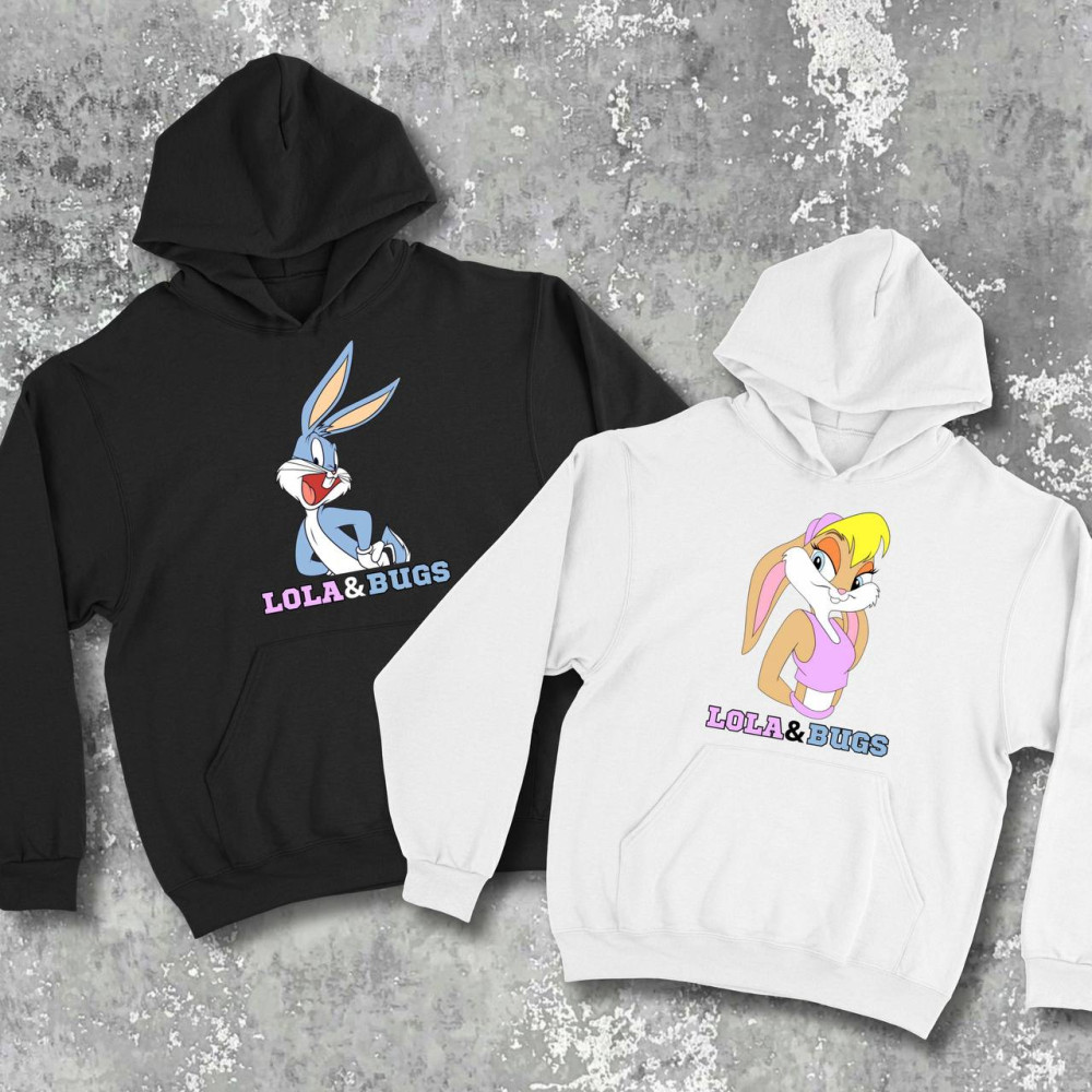 Парні худі з принтом - LOLA&BUGS!