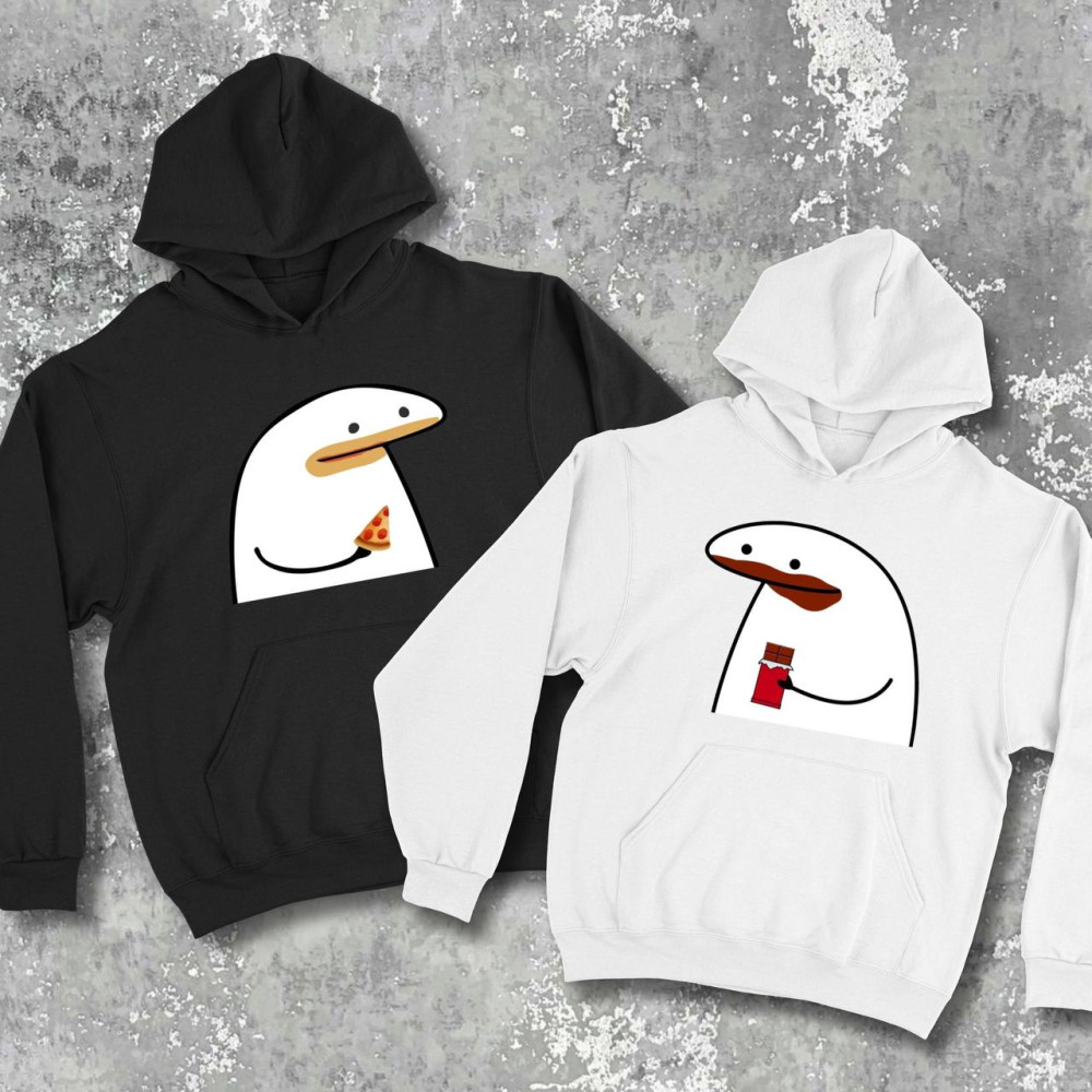 Парные худи с принтом -  Меммы!