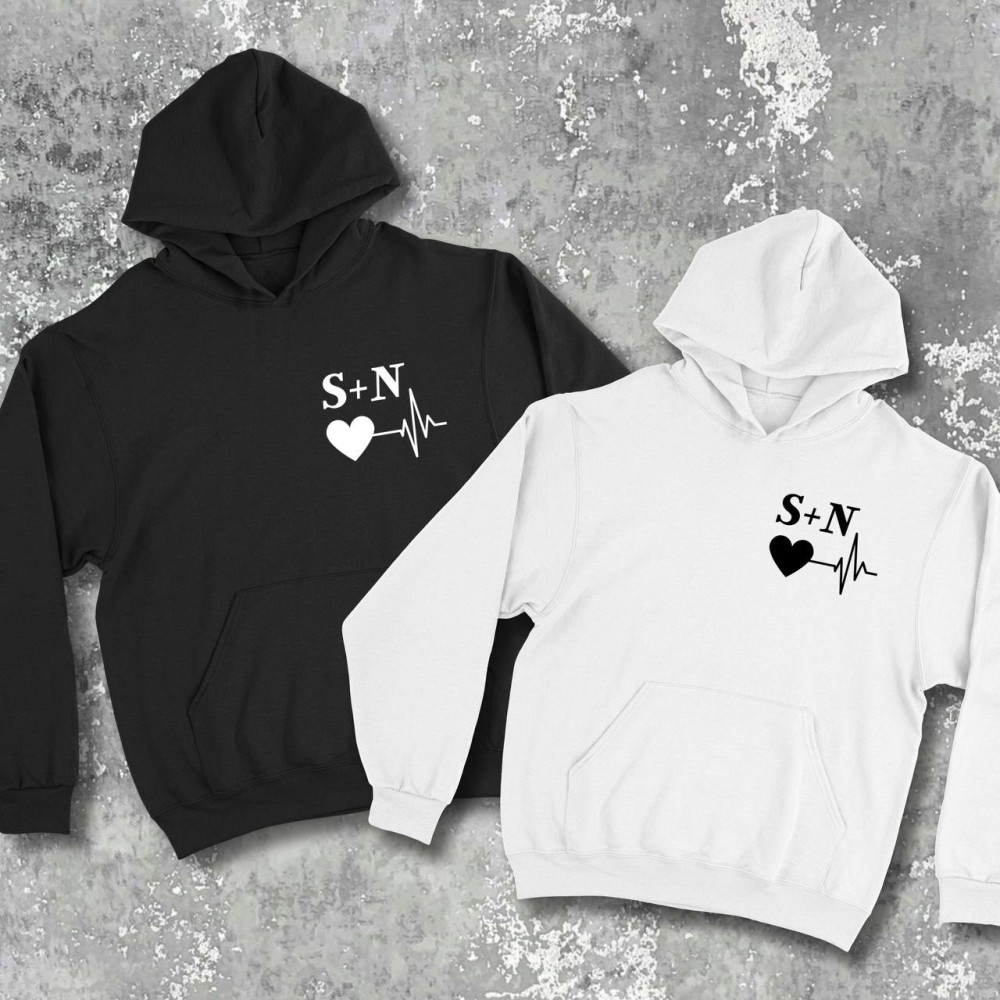 Парні худі з принтом - S+N!
