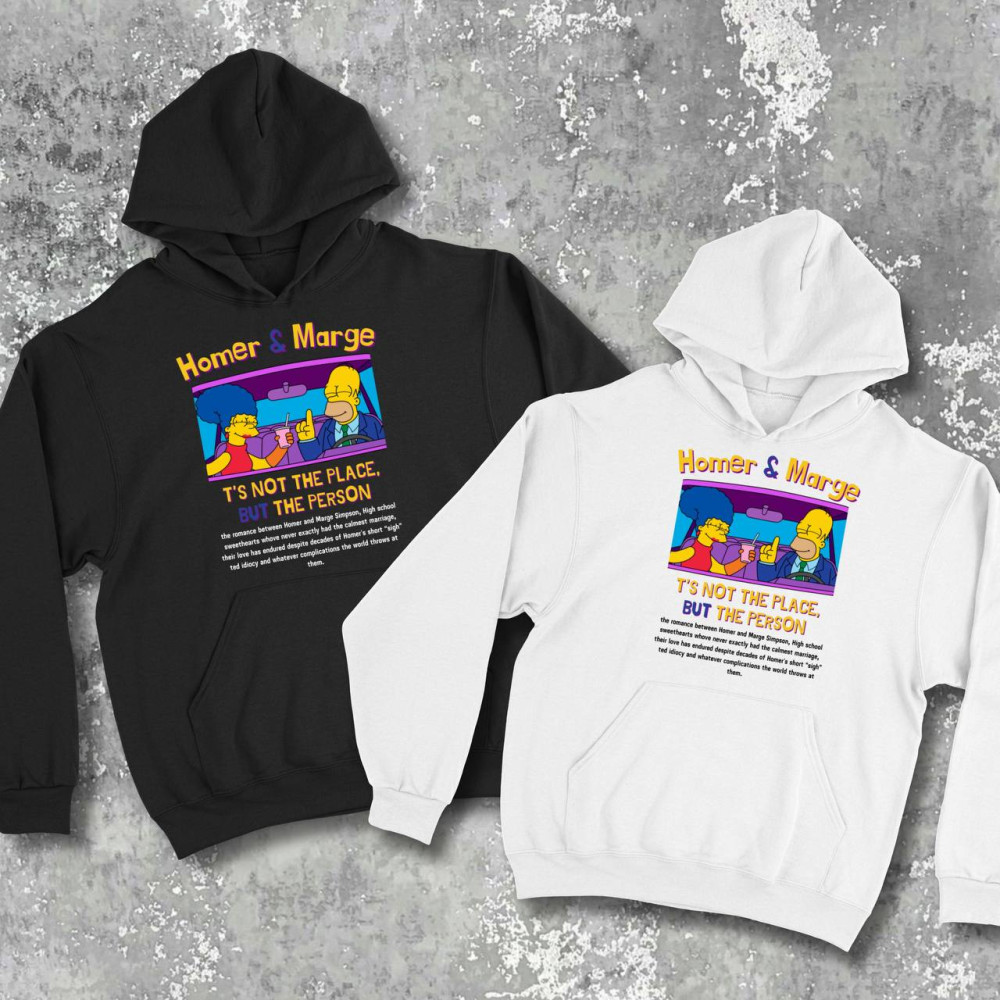 Парні худі з принтом - Homer&Marge!