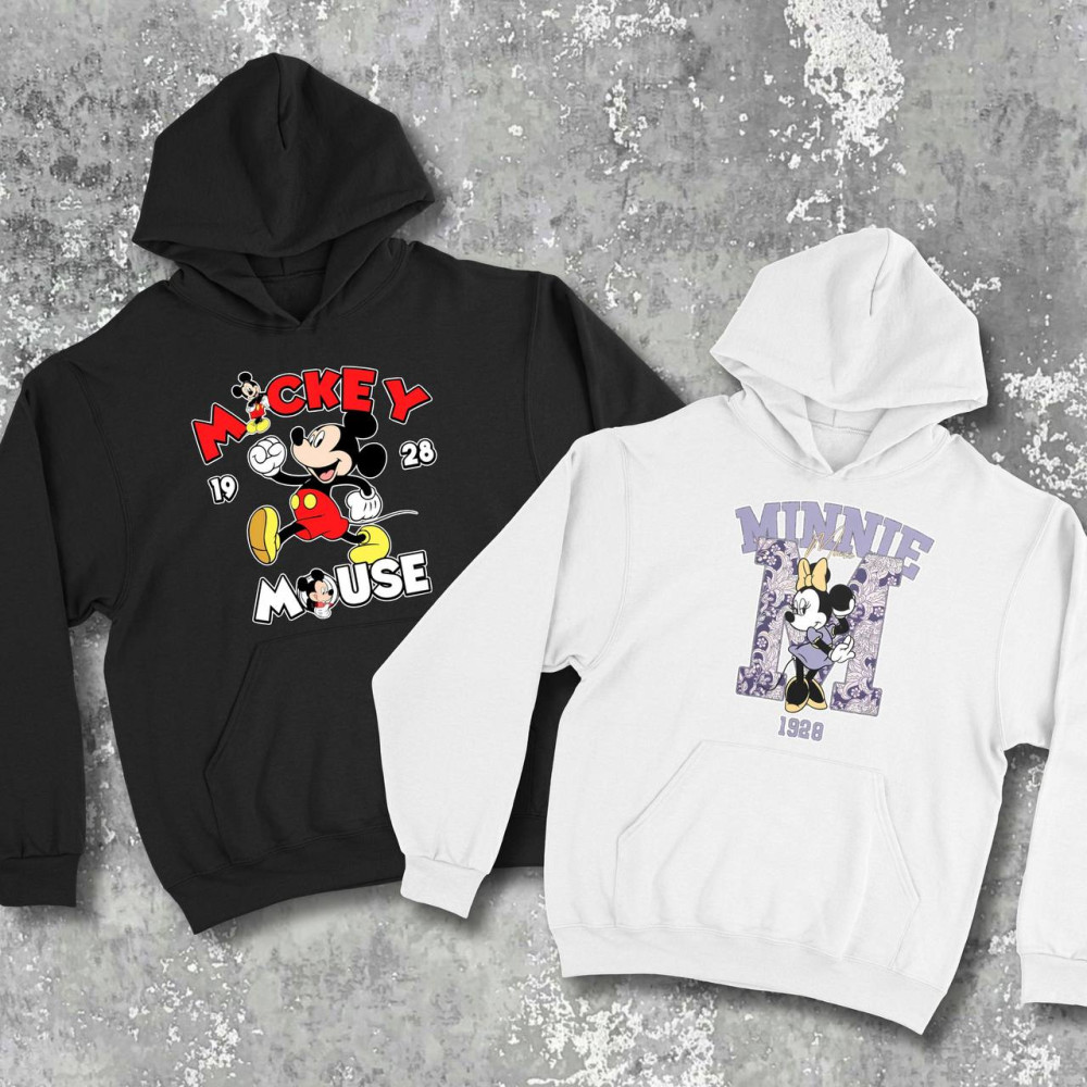 Парні худі з принтом - Mickey Mouse\Minnie!