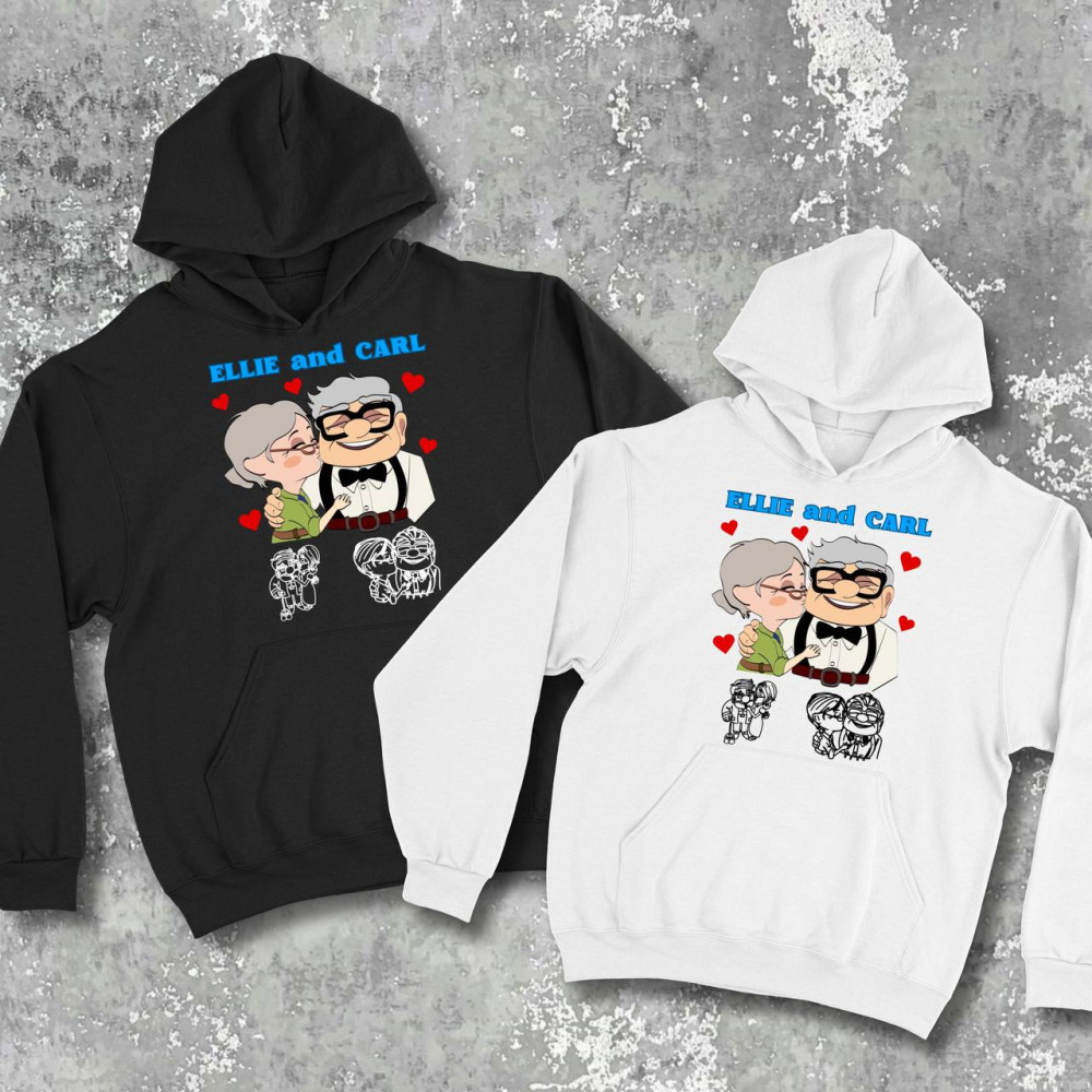 Парні худі з принтом - ELLIE and CARL!