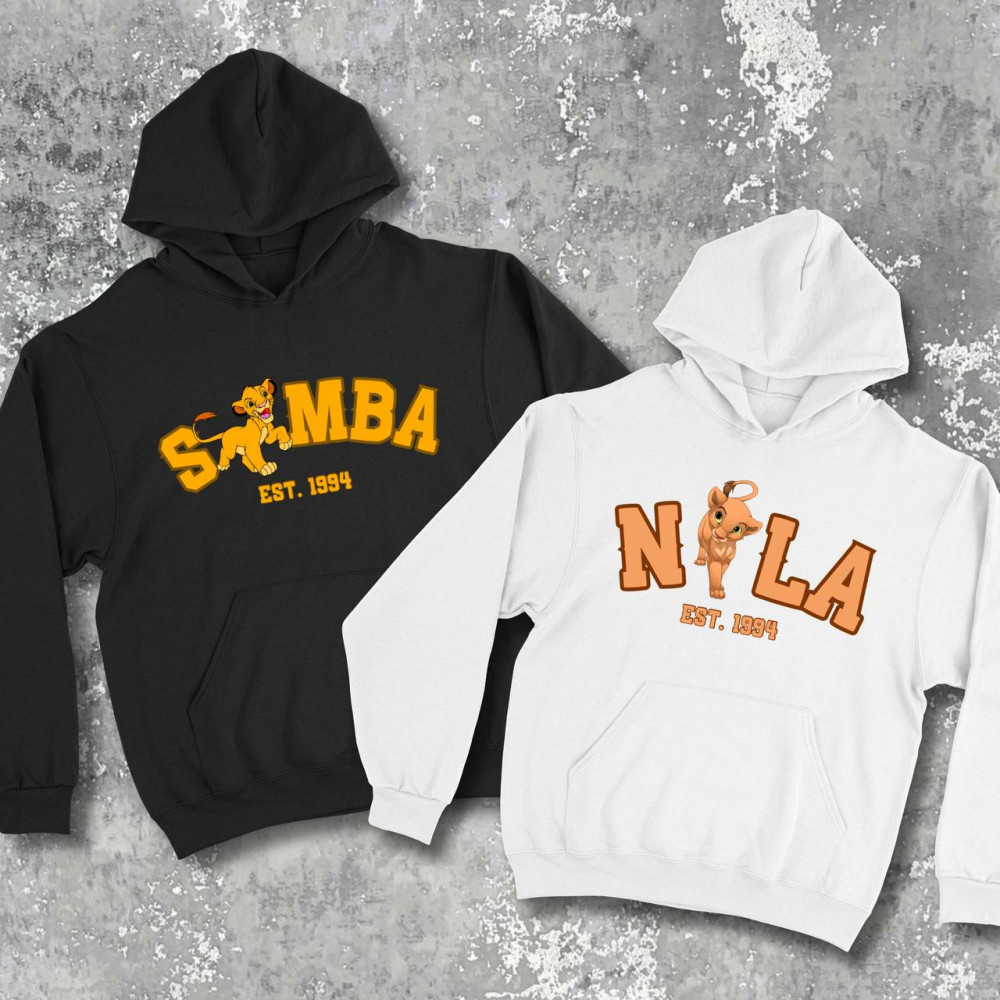 Парні худі з принтом - Simba\Nila!