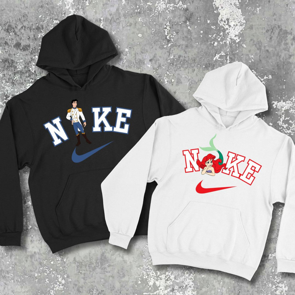 Парні худі з принтом -  Русалонька\Принц Ерік!