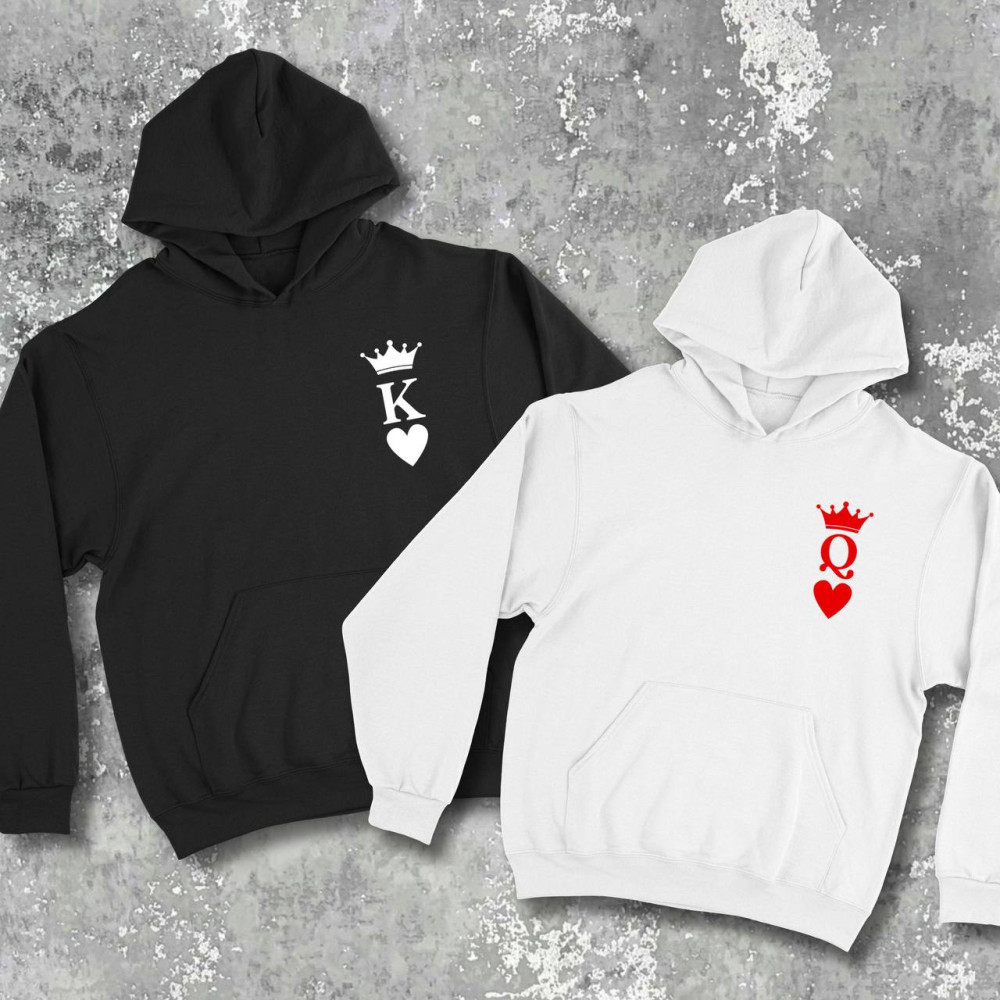 Парные худи с принтом - K\Q!