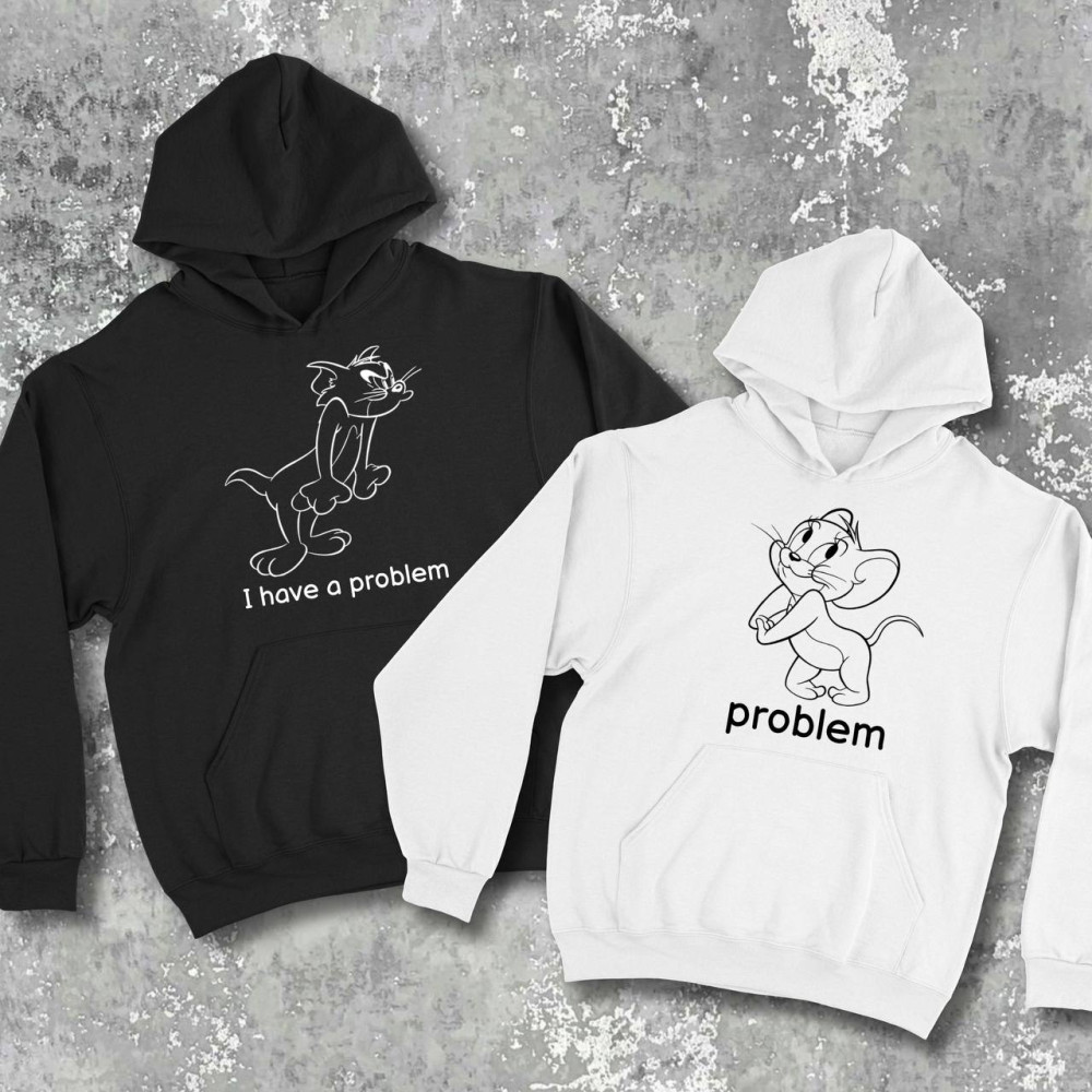 Парні худі з принтом - I have a problem!