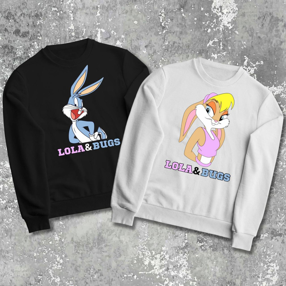 Парные свитшоты с принтом - LOLA&BUGS!