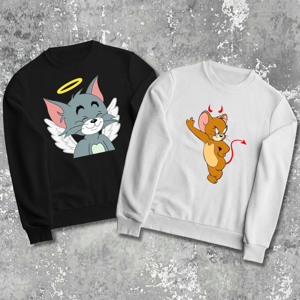 Парні світшоти з принтом - Tom/Jerry!