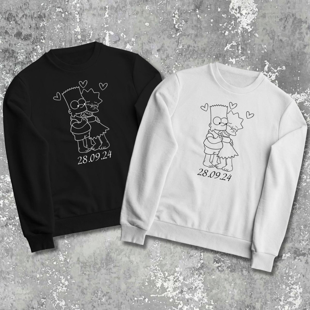 Парні світшоти з принтом - Bart/Lisa!