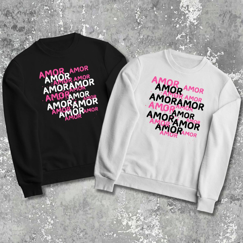 Парні світшоти з принтом - Amor!