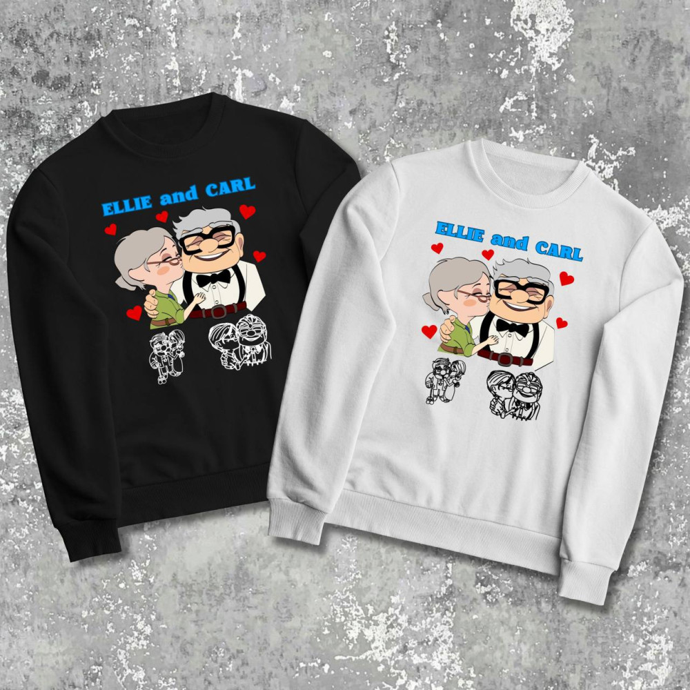 Парні світшоти з принтом -  Ellie and Carl!