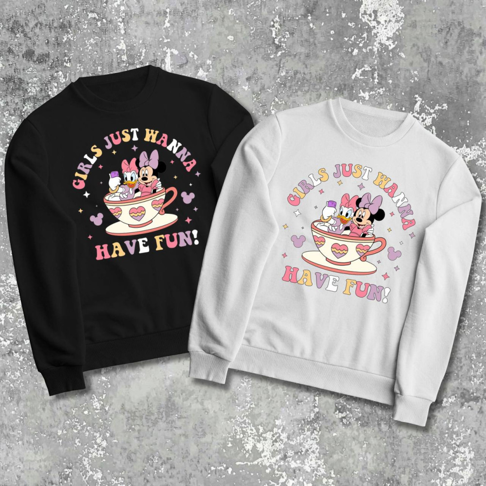 Парні світшоти з принтом - Girls just wanna!