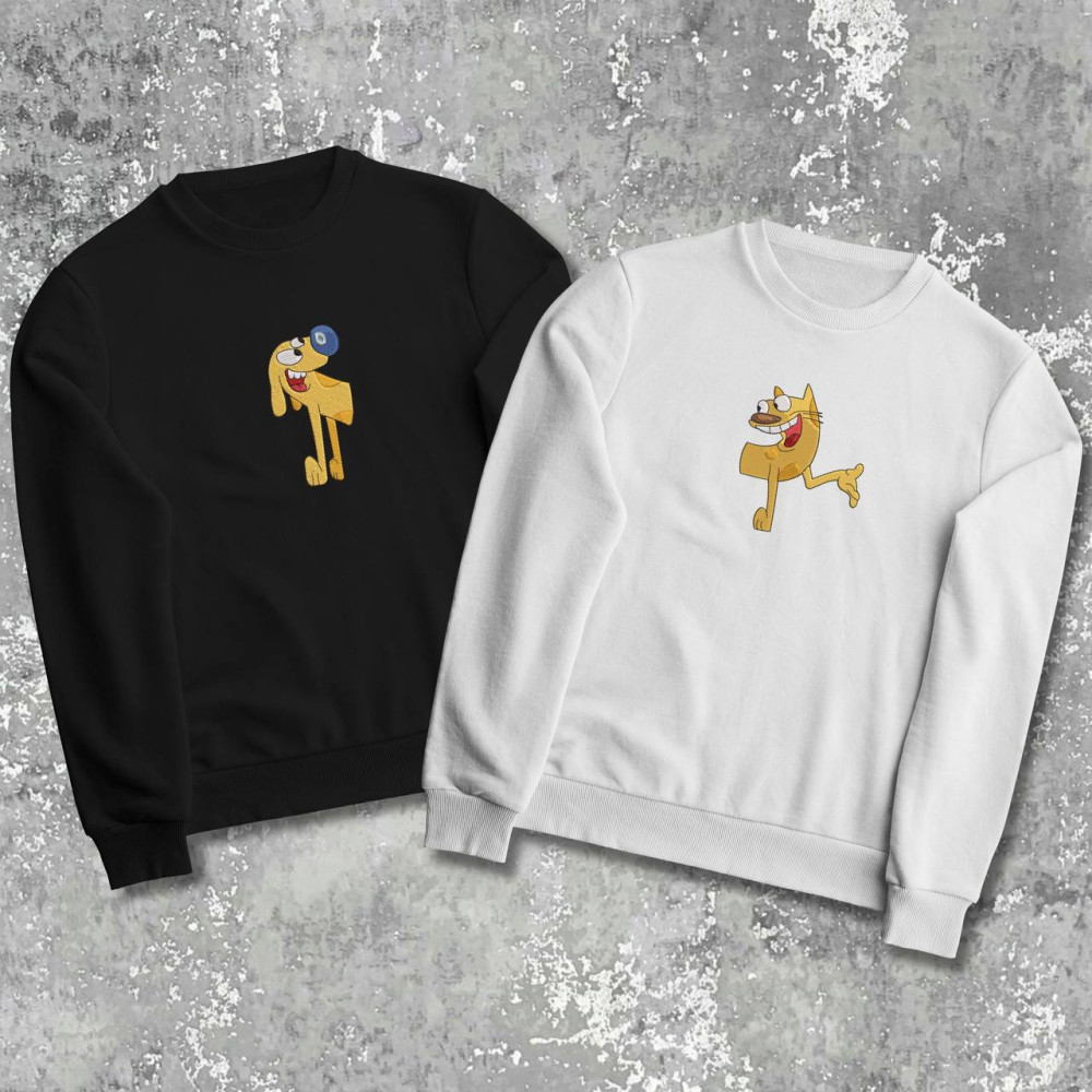 Парные свитшоты с принтом -  Котопёс!