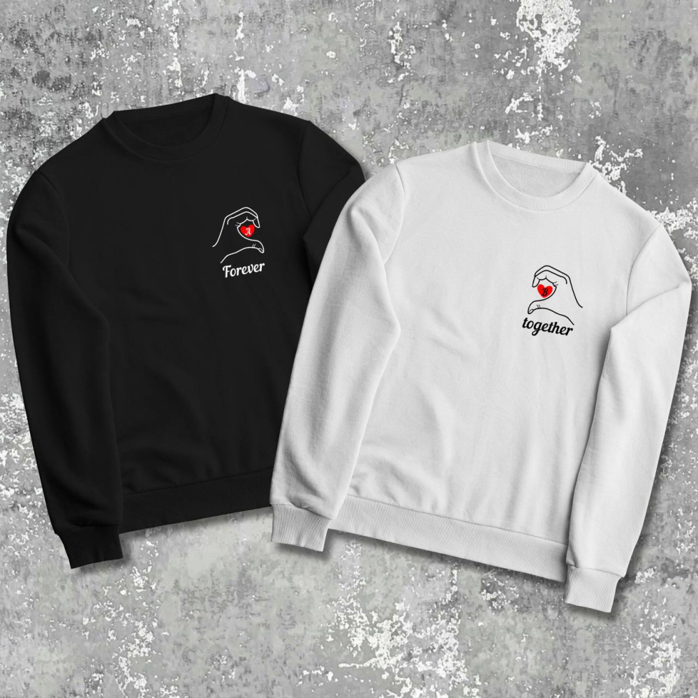 Парні світшоти з принтом - Forever\together!