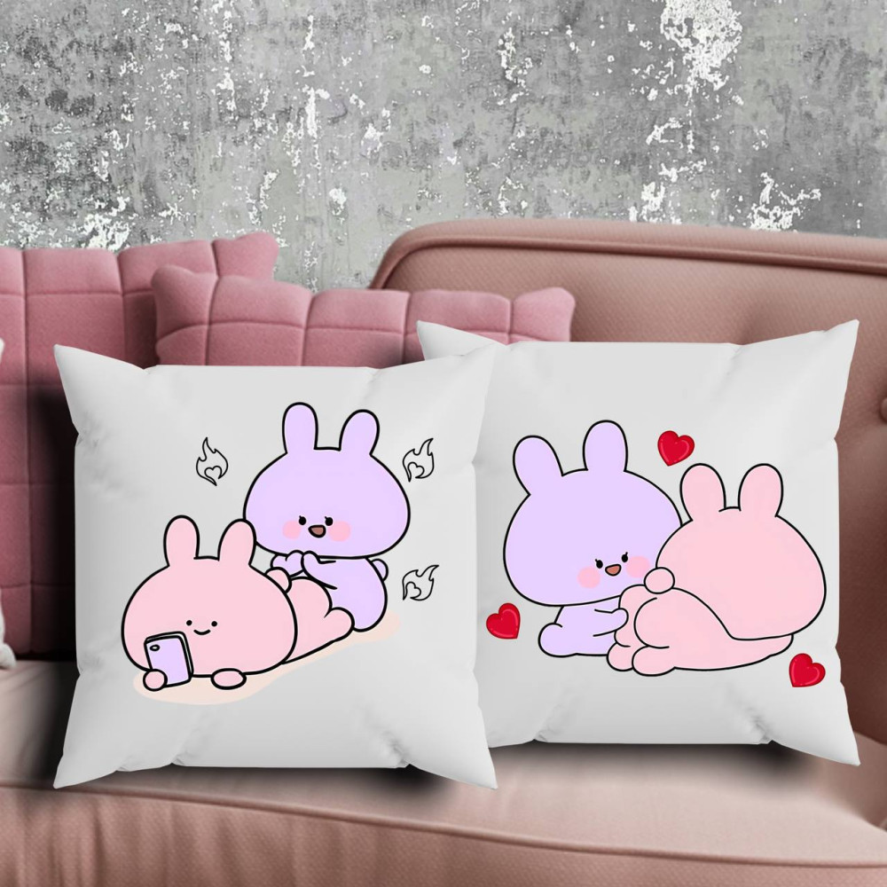 Парні подушки з принтом - Love!