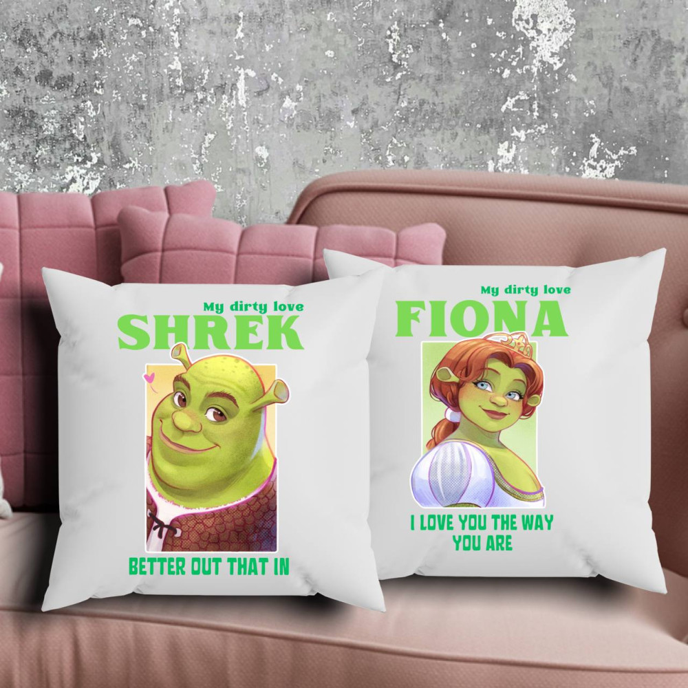 Парні подушки з принтом - Shrek\Fiona!
