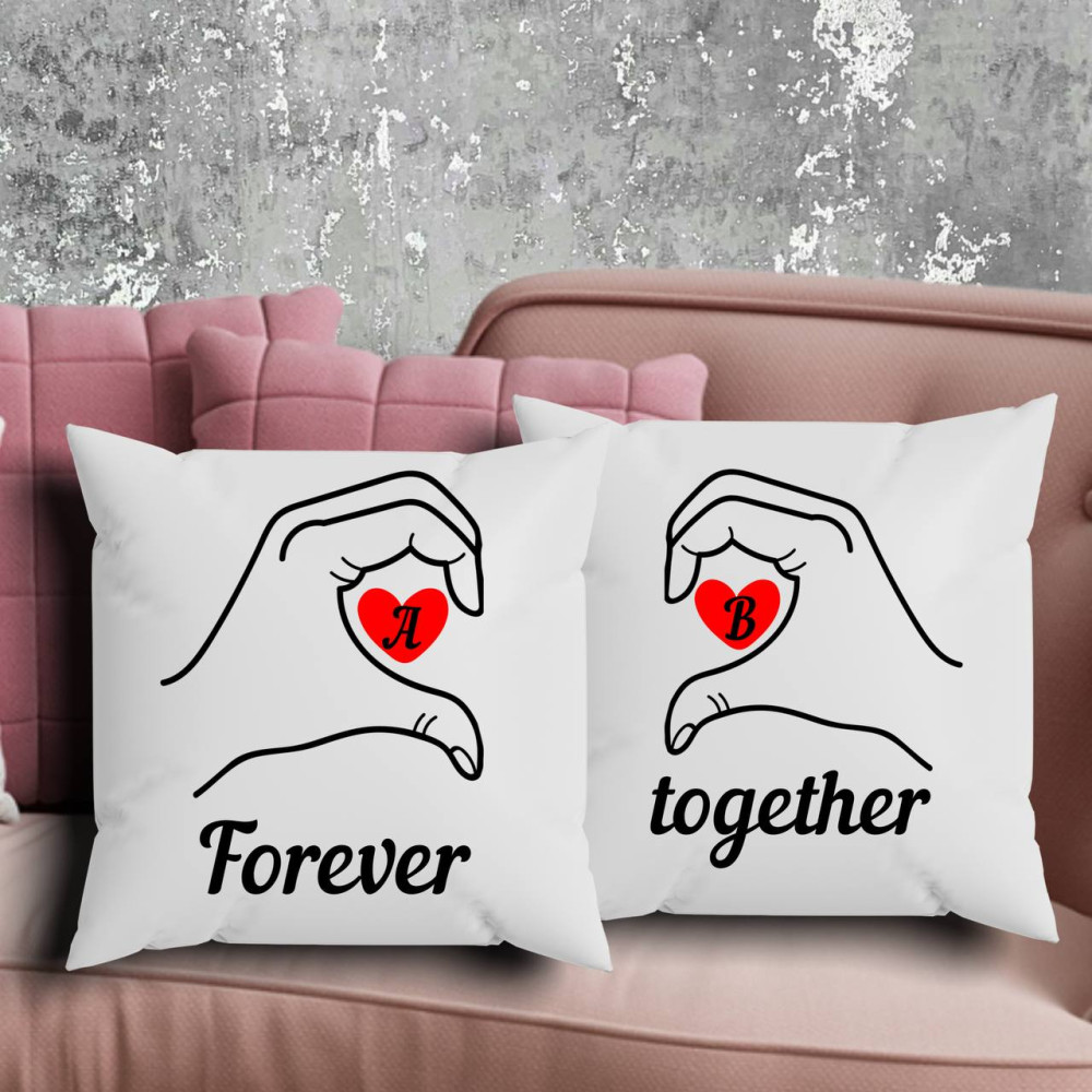 Парні подушки з принтом -  Forever\together!