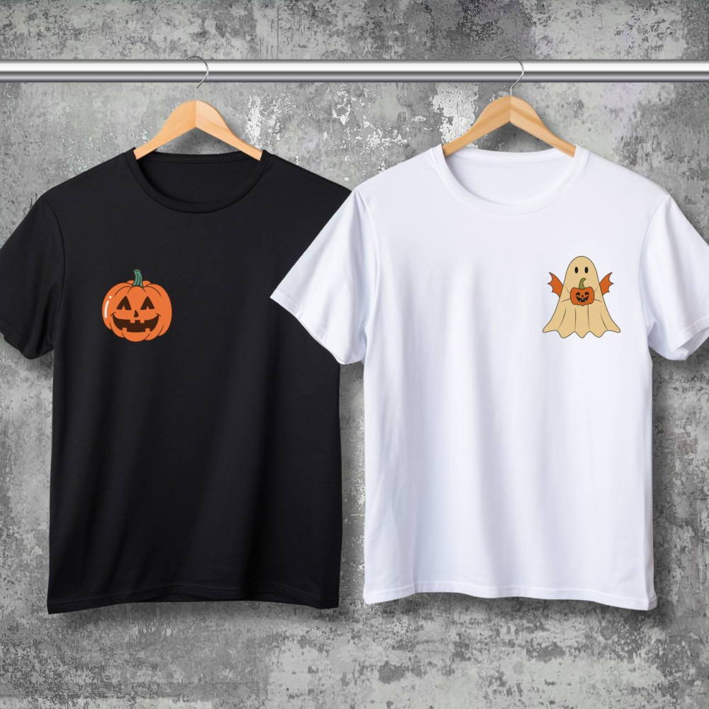Парні футболки з принтом - Хелловін!
