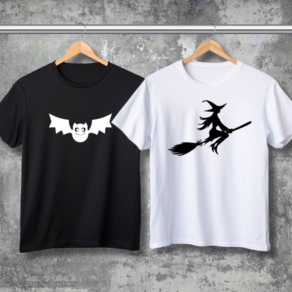 Парні футболки з принтом - Хелловін!