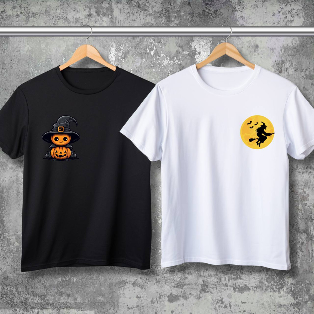 Парні футболки з принтом - Хелловін!
