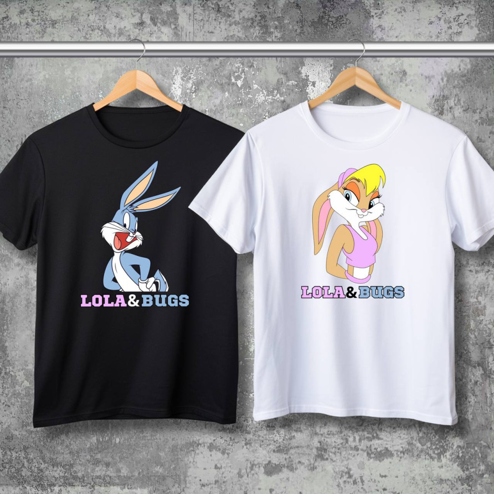 Парные футболки с принтом - Lola&Bugs!