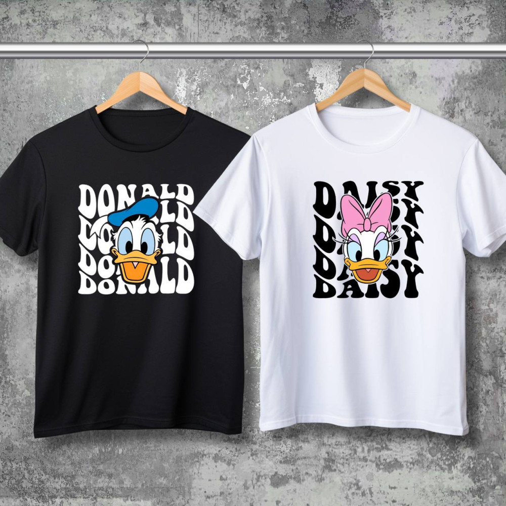 Парні футболки з принтом -  Donald\Daisy!