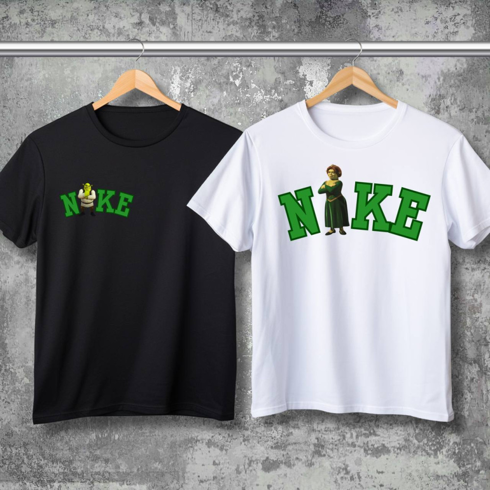 Парні футболки з принтом -  Фіона\Шрек!