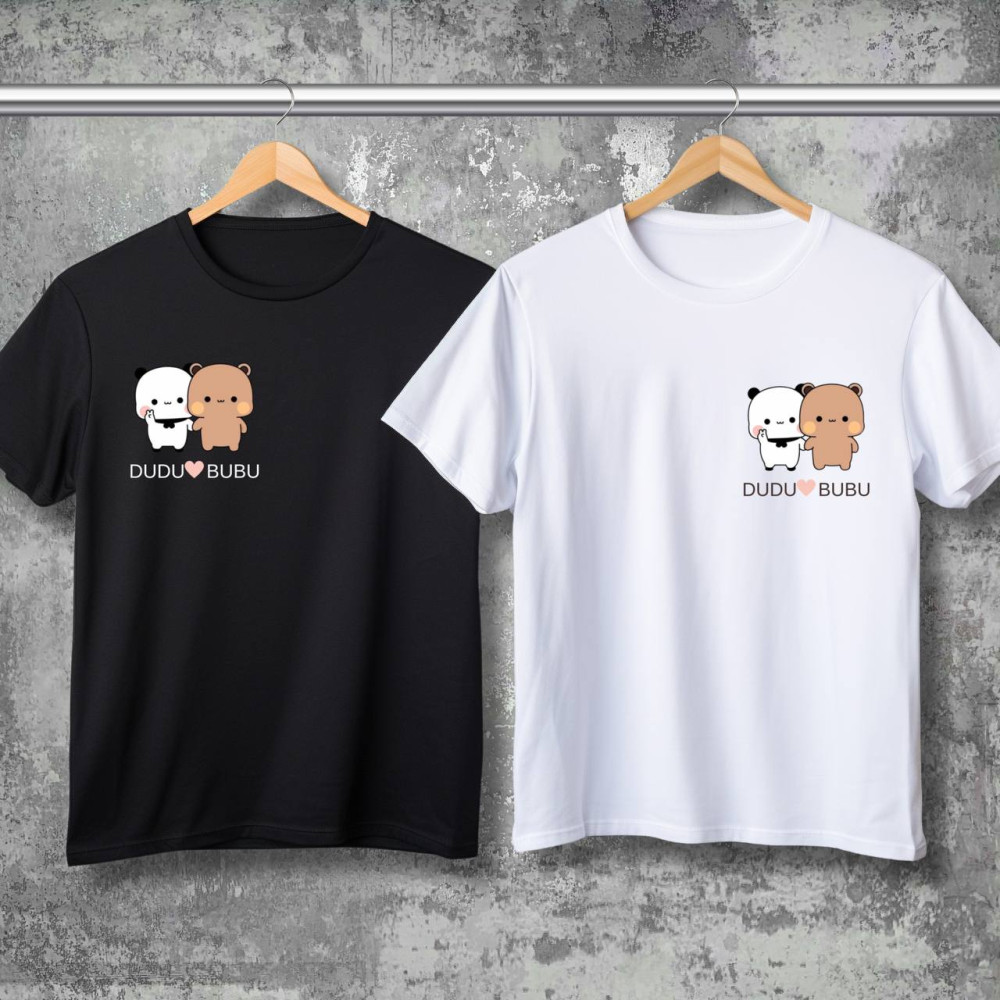 Парні футболки з принтом -  DUDU\BUBU!