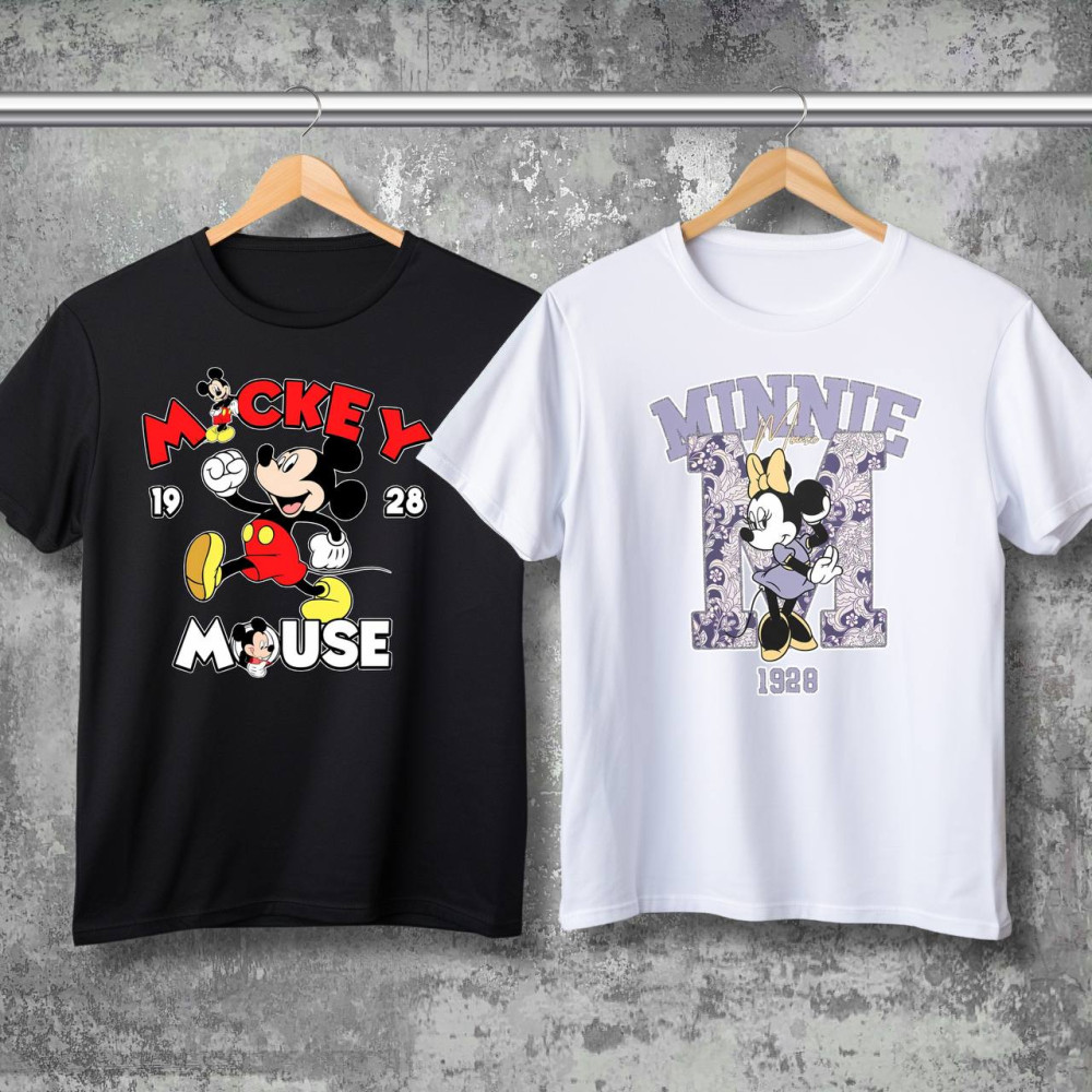 Парні футболки з принтом -  Mickey Mouse\Minnie!