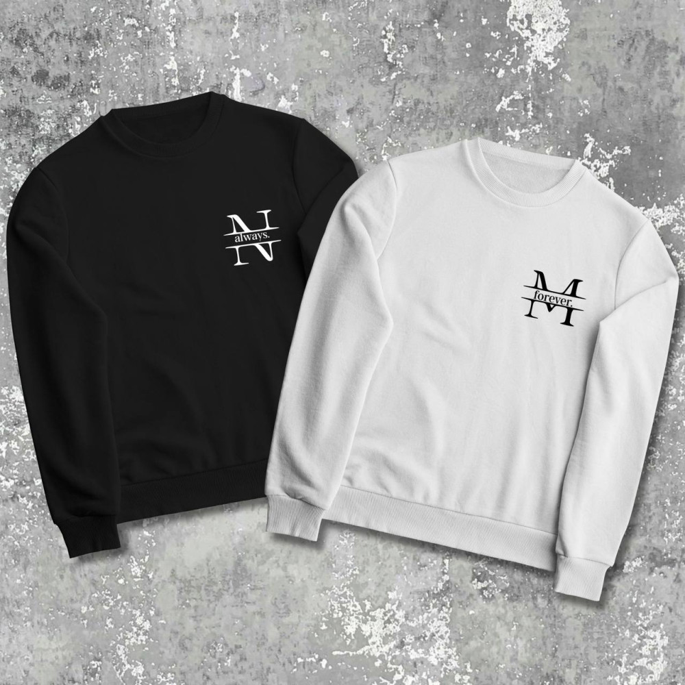 Парні світшоти з принтом - Always\Forever!