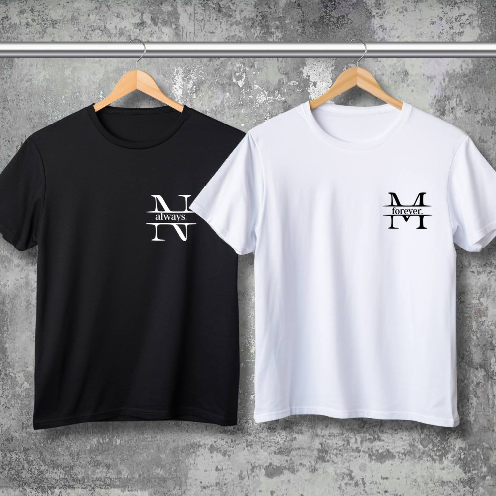 Парні футболки з принтом - Always\Forever!