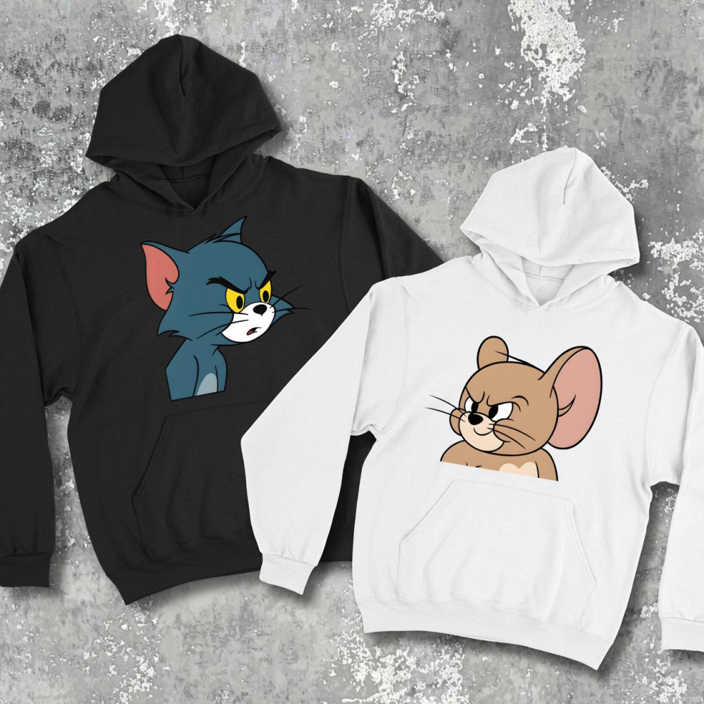 Парні худі з принтом - Tom/Jerry!