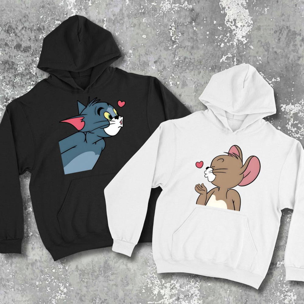 Парні худі з принтом - Tom/Jerry!