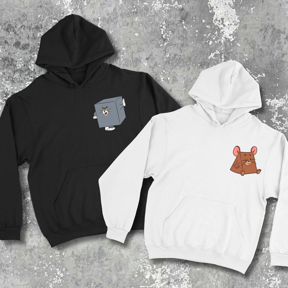 Парні худі з принтом - Tom/Jerry!