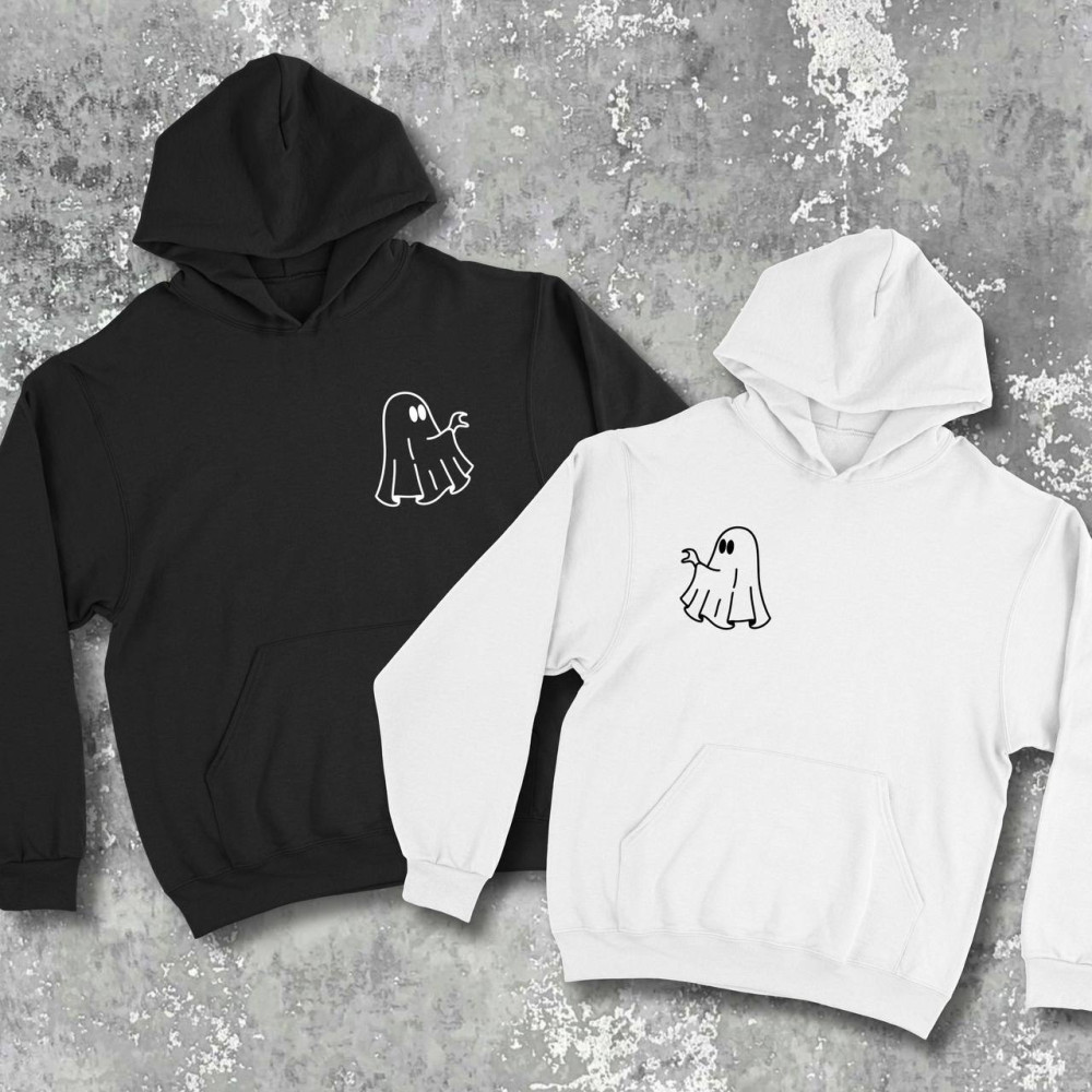 Парні худі з принтом - Her Boo\His Boo!