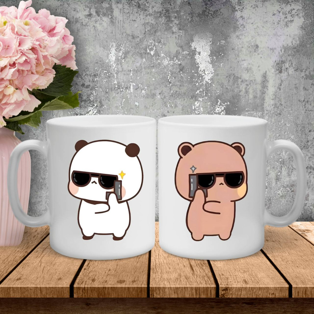 Парні чашки з принтом - Ведмедики!