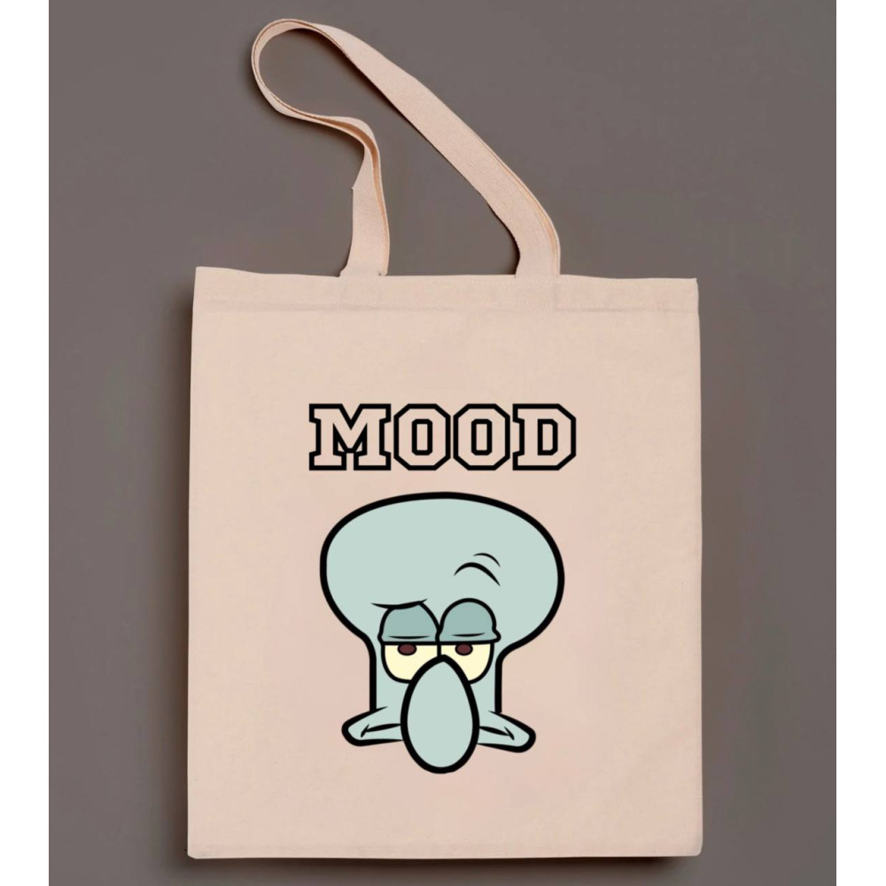 Еко сумка шопер хибний льон принт "MOOD", Пісочний, 32х38см (780) Еко сумка шопер хибний льон принт "MOOD", Пісочний, 32х38см (780)