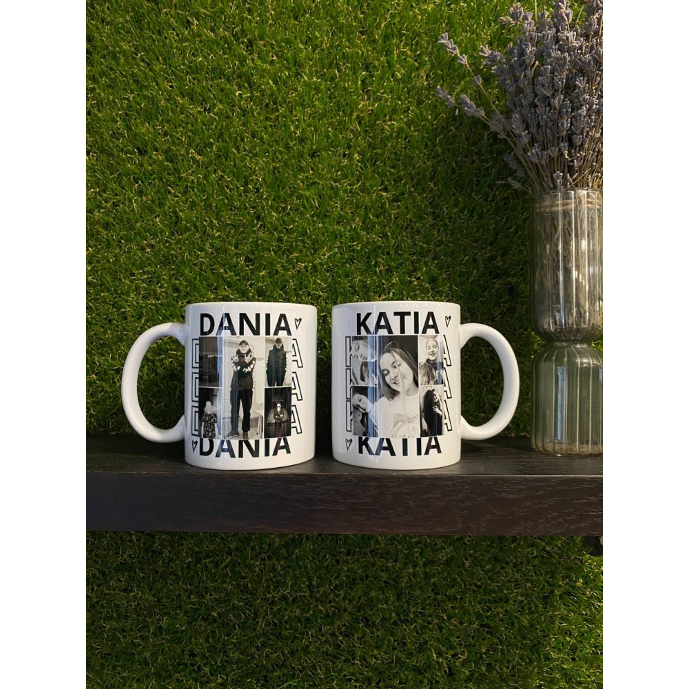 Парні чашки для закоханих "Dania\Katia", білий, 330 мл(2139) Парні чашки для закоханих "Dania\Katia", білий, 330 мл(2139)