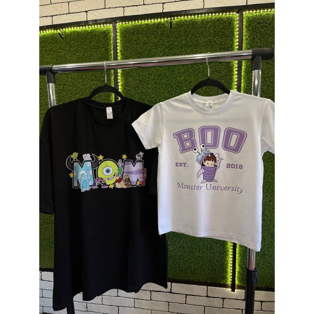Футболки парные "MOM\BOO", 110, XL, Разные цвета (2479) Футболки парные "MOM\BOO", 110, XL, Разные цвета (2479)
